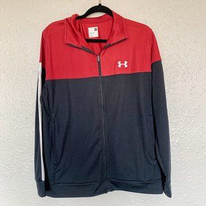 UNDER ARMOUR Men's Black and Red Zip Up